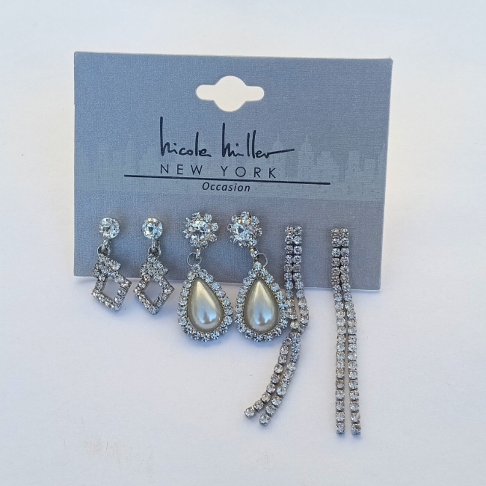 Nicole Miller New York Earrings Geometry water drop tassel womens jewelry New